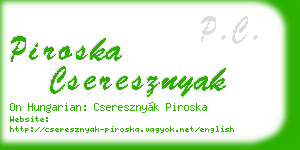 piroska cseresznyak business card